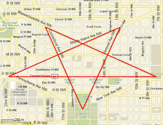 Illustration for article titled Are the streets of Washington, D.C. supposed to form a pentagram?